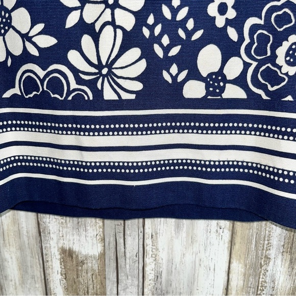 Talbots Blue Floral A Line Skirt - Picture 3 of 5